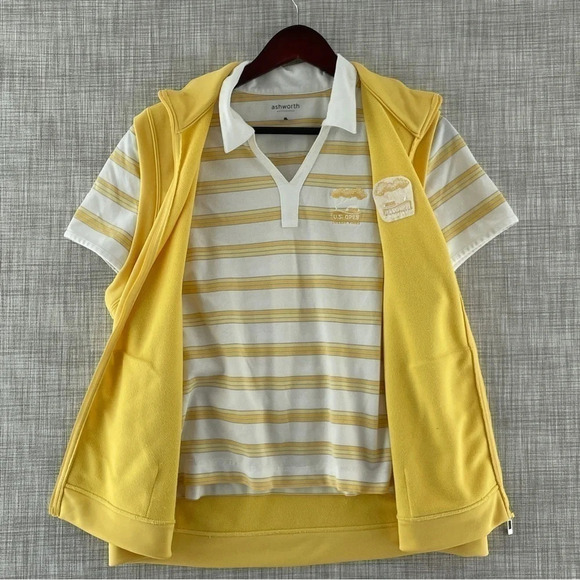 EUC Ashworth US Open 2008 Torrey Pines Women's XL Polo and Vest 8475 - Picture 3 of 14